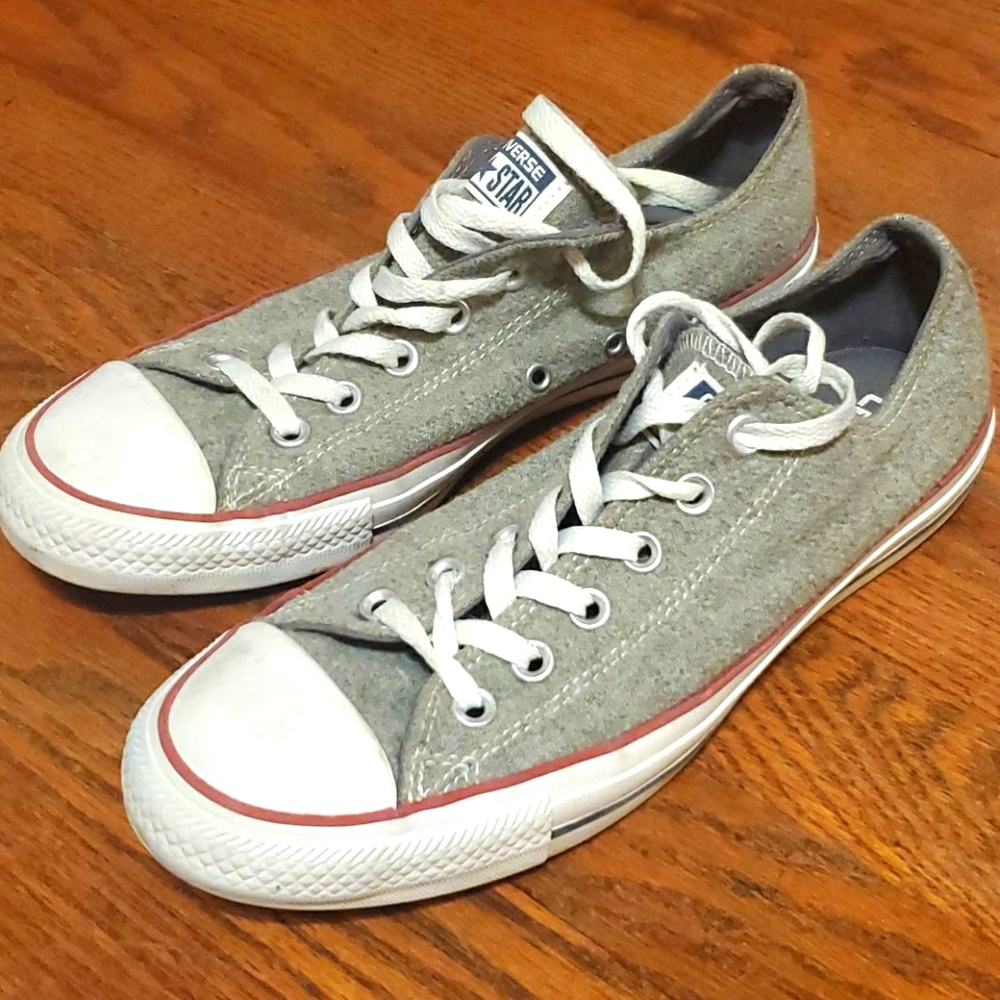 Women's Grey Wool Low-Top Converse